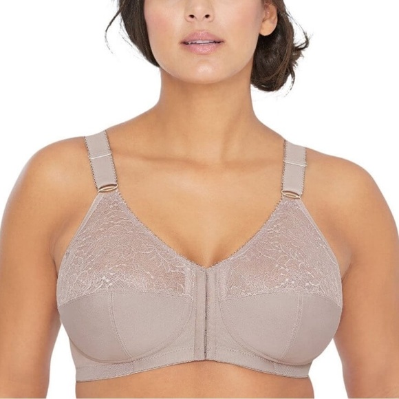 Glamorise Comfort Lift Posture Support Wire Free Bra Beige Gray Size 40D Women’s - Picture 1 of 6